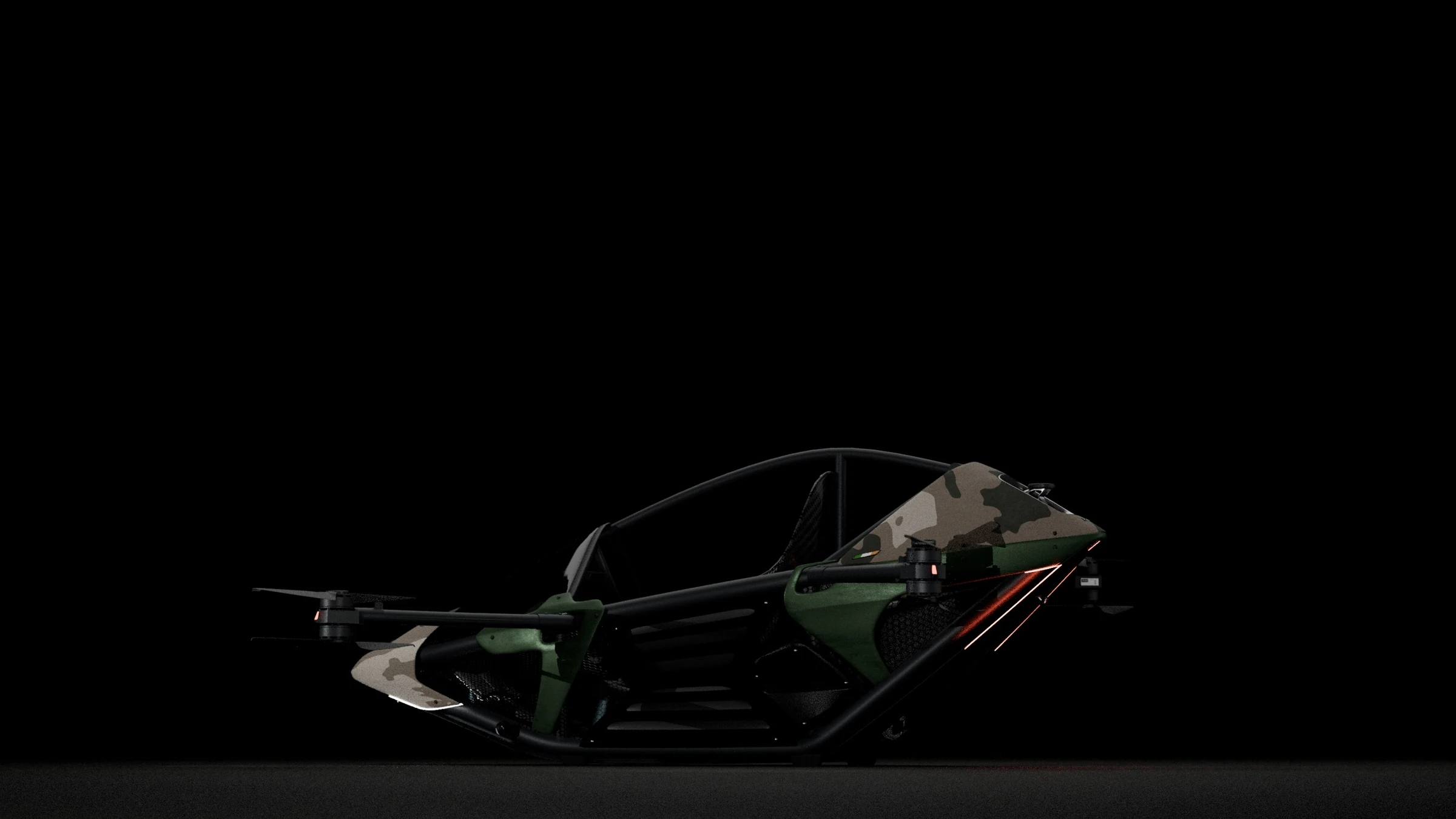 Aer Utility edition with an open cockpit and camouflage finish